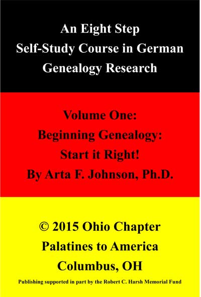 Beginning German Genealogy by Arta F. Johnson, PhD