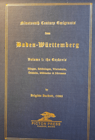 19th Century Baden-Wuertemberg Emigrants by Bridgett Burket